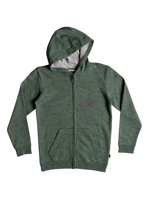 quiksilver, Living On The Edge - Zip-Up Hoodie, DARK FOREST HEATHER (bpgh) 0 Living On The Edge - Zip-Up Hoodie Blue EQBFT03470 Quiksilver