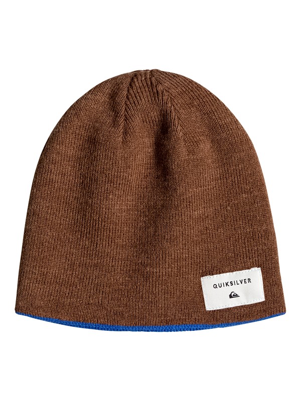 quiksilver, Reversible - Bonnet réversible, BEAR / TURKISH SEA (xccb) 0 Reversible - Bonnet réversible Marron EQBHA03021 Quiksilver