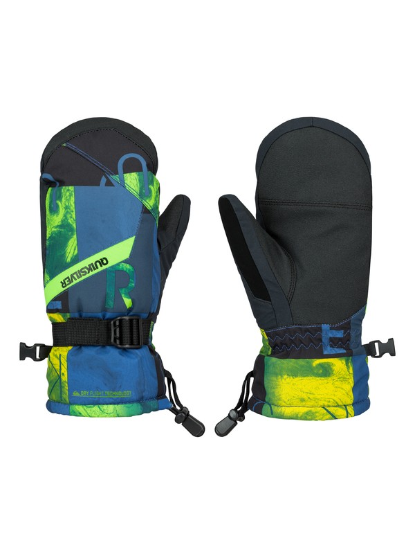 quiksilver, Boys 8-16 Mission Mittens, CHECK KASPER SNOW BLUE (bqz2) 0 Boys 8-16 Mission Mittens EQBHN03001 Quiksilver