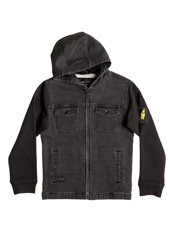 quiksilver, Selfeet - Veste en jersey denim, TARMAC (kta0) 0 Selfeet - Veste en jersey denim EQBJK03100 Quiksilver