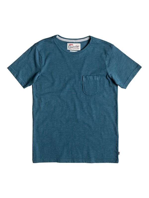 quiksilver, Slubstitution - T Shirt col rond, INDIAN TEAL (bqk0) 0 Slubstitution - T Shirt col rond Bleu EQBKT03111 Quiksilver