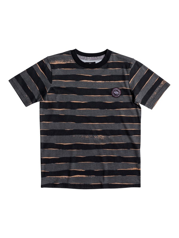 quiksilver, Allover Mad - T Shirt col rond, BLACK MAD MAX STRIPES (kvj6) 0 Allover Mad - T Shirt col rond Noir EQBKT03176 Quiksilver