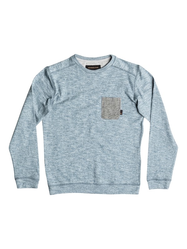 quiksilver, Lindow - Sweat à poche, INDIAN TEAL HEATHER (bqkh) 0 Lindow - Sweat à poche Bleu EQBSW03028 Quiksilver