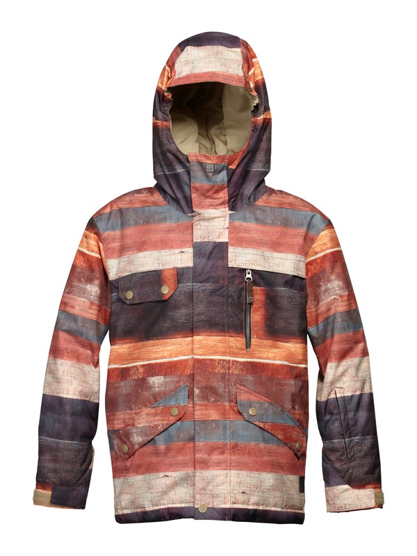 quiksilver, Travis Rice Raft 10K Youth Jacket, WOOD WORLD (cnh2) 0 Travis Rice Raft 10K Youth Jacket EQBTJ00017 Quiksilver