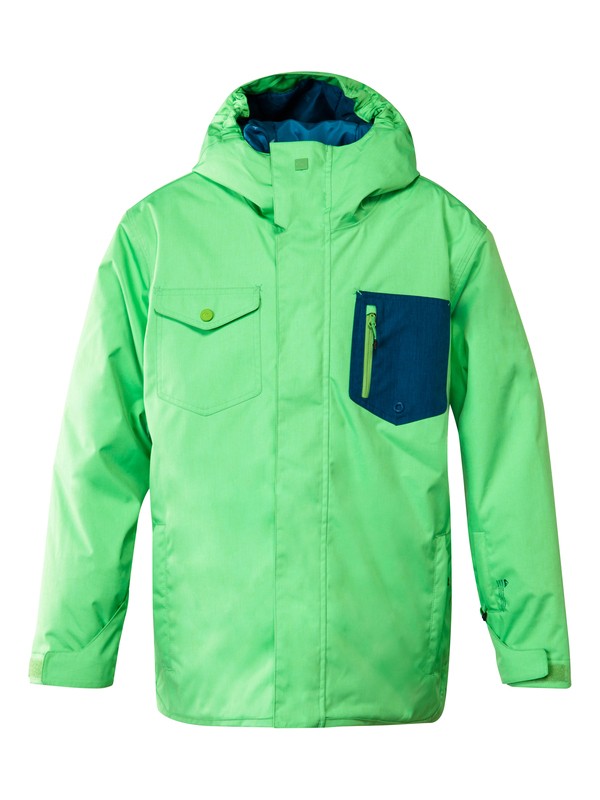 quiksilver, Versus 10K Youth Jacket, POISON GREEN (glq0) 0 Versus 10K Youth Jacket Green EQBTJ00031 Quiksilver