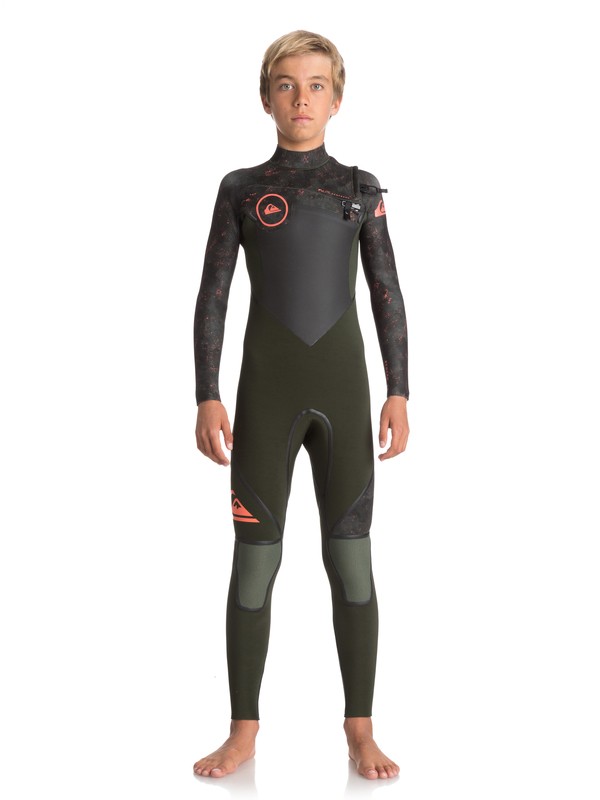 quiksilver, 3/2mm Syncro Plus - Combinaison de surf intégrale, DARK IVY/ CAMO/ SHRIMP PINK (xgcn) 0 3/2mm Syncro Plus - Combinaison de surf intégrale Vert EQBW103026 Quiksilver
