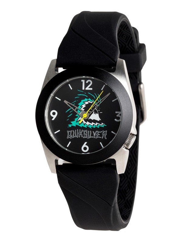 quiksilver, Fiction - Analog Watch, SILVER/ WHITE/ BLACK (xswk) 0 Fiction - Analog Watch Gray EQBWA03001 Quiksilver