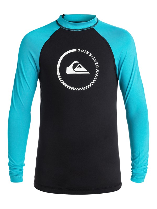 quiksilver, Lock Up - Surf tee, SCUBA BLUE/BLACK (xbbk) 0 Lock Up - Surf tee EQBWR03000 Quiksilver