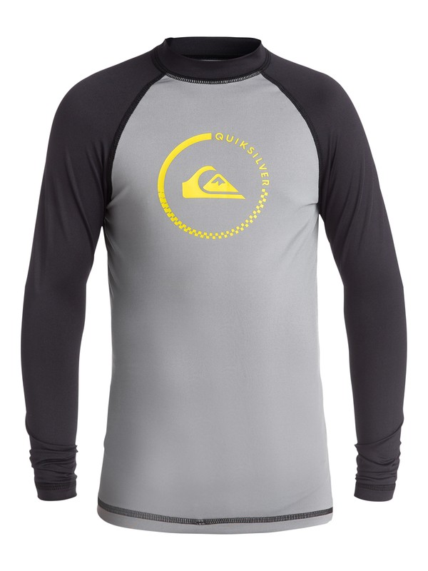 quiksilver, Lock Up - Surf tee, STEEPLE GRAY/BLACK (xssk) 0 Lock Up - Surf tee Gris EQBWR03000 Quiksilver