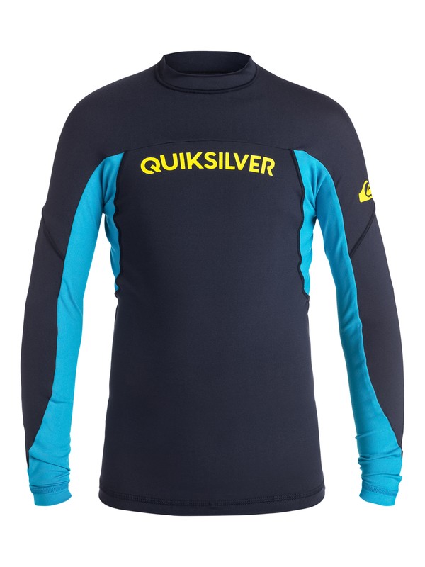 quiksilver, Boys 8-16 Performer Long Sleeve Rashguard, NAVY BLAZER/HAWAIIAN BLUE (xbbb) 0 Boys 8-16 Performer Long Sleeve Rashguard EQBWR03003 Quiksilver