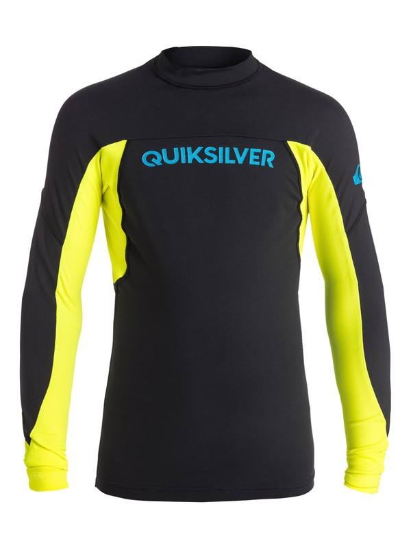 quiksilver, Performer - Surf tee, BLACK/SAFETY YELLOW (xkky) 0 Performer - Surf tee Noir EQBWR03003 Quiksilver