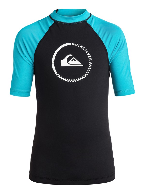 quiksilver, Lock Up - Surf tee, SCUBA BLUE/BLACK (xbbk) 0 Lock Up - Surf tee EQBWR03010 Quiksilver