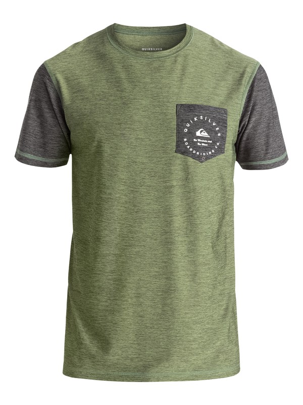 quiksilver, Badge - Surf tee avec poche, FOUR LEAF CLOVER (gph0) 0 Badge - Surf tee avec poche Vert EQBWR03018 Quiksilver