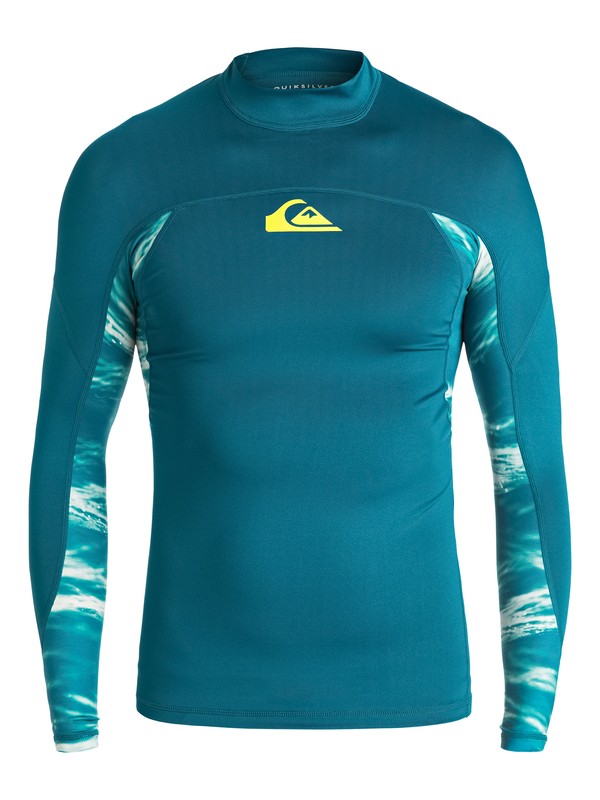 quiksilver, New Wave - Lycra à manches longues, MOROCCAN BLUE (bsg0) 0 New Wave - Lycra à manches longues EQBWR03027 Quiksilver