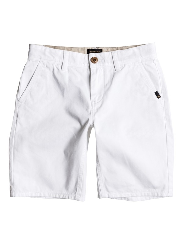 quiksilver, Everyday - Short en sergé, WHITE (wbb0) 0 Everyday - Short en sergé Blanc EQBWS03156 Quiksilver