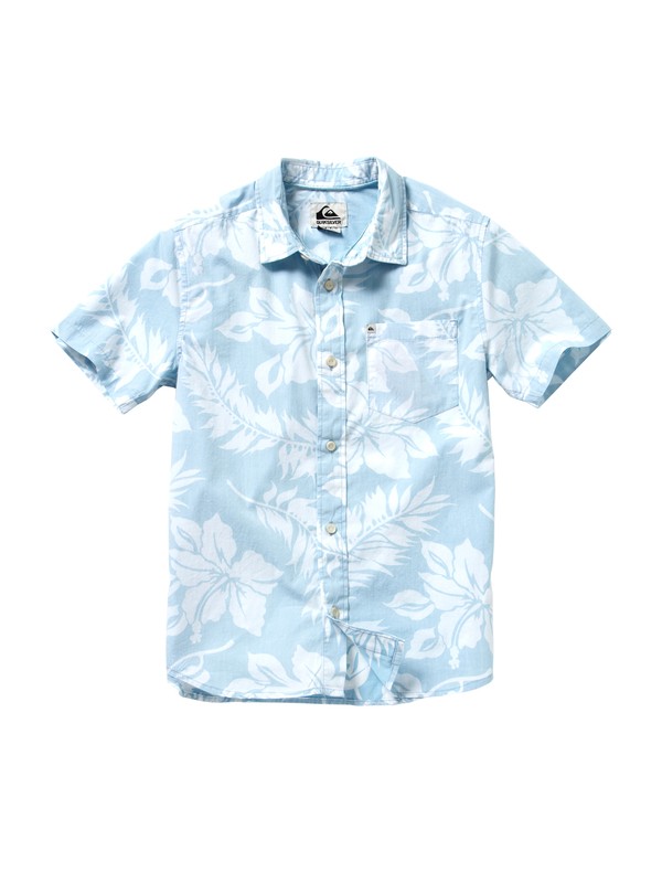 quiksilver, Boys 8-16 Kaihuna Short Sleeve Shirt, KAIHUNA ICICLE (bfg6) 0 Boys 8-16 Kaihuna Short Sleeve Shirt EQBWT00011 Quiksilver