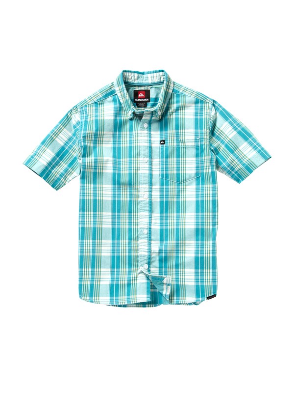 quiksilver, Boys 8-16 Tidal Short Sleeve Shirt, BALTIC (blk0) 0 Boys 8-16 Tidal Short Sleeve Shirt EQBWT00015 Quiksilver