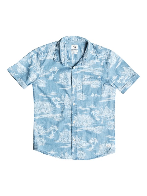 quiksilver, Pyramid Point - Chemise manches courtes, PYRAMID POINT FLINSTONE (sna8) 0 Pyramid Point - Chemise manches courtes Gris EQBWT03068 Quiksilver