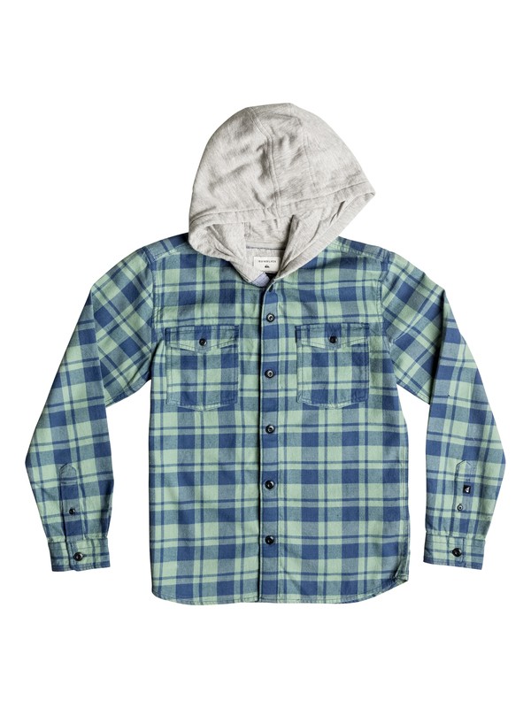 quiksilver, Snap Up Flannel - Chemise à manches longues et à capuche, SNAP UP DARK DENIM (brq1) 0 Snap Up Flannel - Chemise à manches longues et à capuche EQBWT03107 Quiksilver