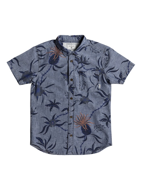 quiksilver, Shakka Mate - Chemise à manches courtes, BLUE USED SHAKKA MATE (byl6) 0 Shakka Mate - Chemise à manches courtes Bleu EQBWT03198 Quiksilver