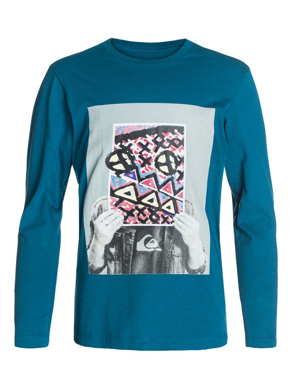 quiksilver, Ls Organic Tee Yth L11, MOROCCAN BLUE (bsg0) 0 Ls Organic Tee Yth L11 EQBZT03034 Quiksilver
