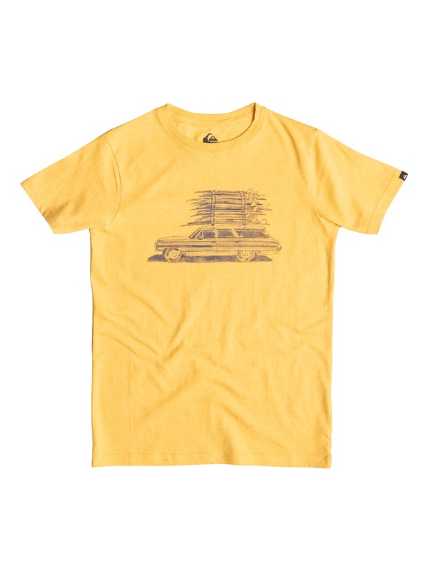 quiksilver, Heather Board Wagon - T-shirt, SAMOAN SUN HEATHER (yzfh) 0 Heather Board Wagon - T-shirt Jaune EQBZT03245 Quiksilver