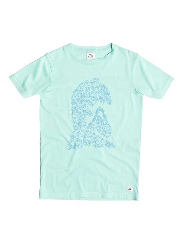 quiksilver, Garment Dye Candle Wave - T-shirt, ARUBA BLUE (bfk0) 0 Garment Dye Candle Wave - T-shirt EQBZT03251 Quiksilver