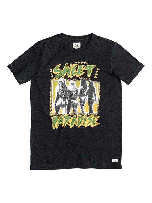 quiksilver, Paradise - T-shirt, ANTHRACITE (kvj0) 0 Paradise - T-shirt Noir EQBZT03257 Quiksilver