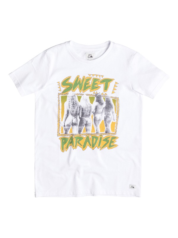 quiksilver, Paradise - T-shirt, WHITE (wbb0) 0 Paradise - T-shirt Blanc EQBZT03257 Quiksilver