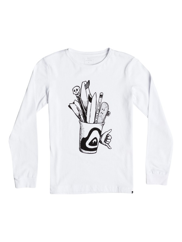 quiksilver, PM Pencil Cups - Tee-Shirt à manches longues, WHITE (wbb0) 0 PM Pencil Cups - Tee-Shirt à manches longues Blanc EQBZT03377 Quiksilver