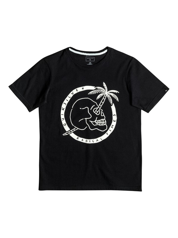 quiksilver, Classic Palm Skull - T-Shirt, BLACK (kvj0) 0 Classic Palm Skull - T-Shirt Schwarz EQBZT03477 Quiksilver