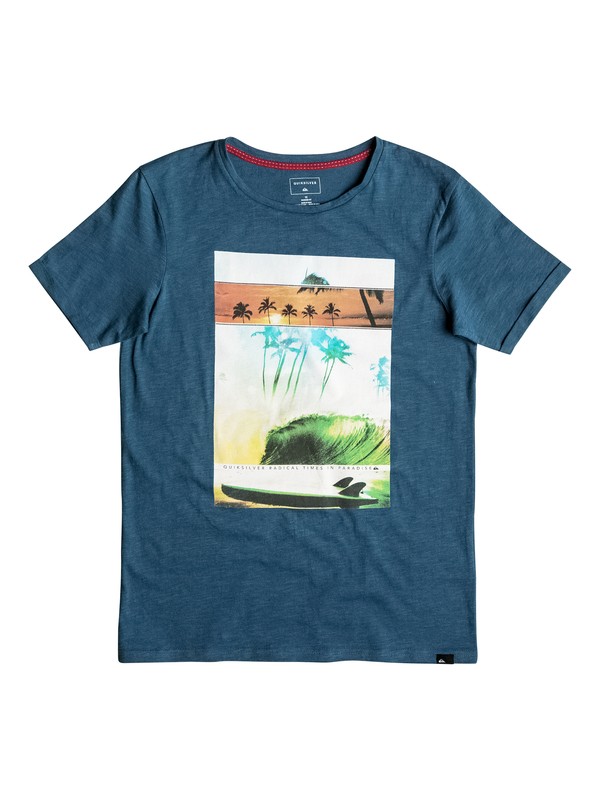 quiksilver, Slub Good Choice - Tee-Shirt, INDIAN TEAL (bqk0) 0 Slub Good Choice - Tee-Shirt Bleu EQBZT03483 Quiksilver