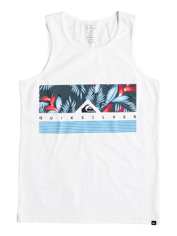quiksilver, Classic Jungle Box - Haut sans manches, WHITE (wbb0) 0 Classic Jungle Box - Haut sans manches Blanc EQBZT03485 Quiksilver
