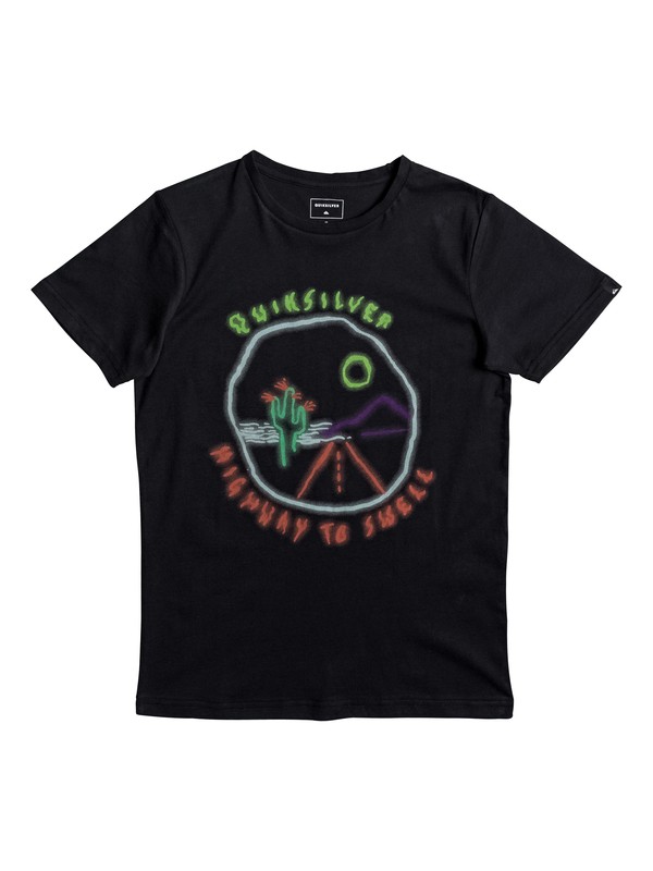quiksilver, Футболка Highway To Swell, BLACK (kvj0) 0 Футболка Highway To Swell Черный EQBZT03590 Quiksilver