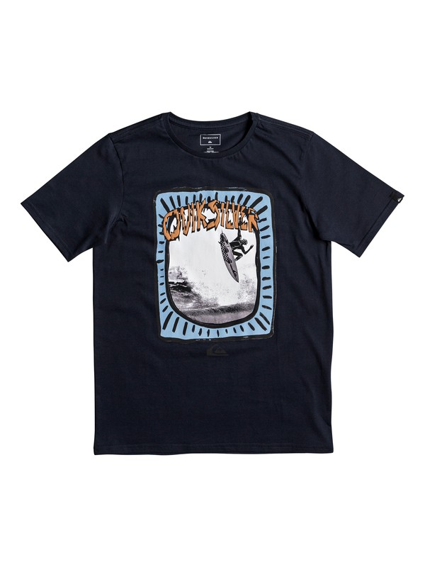 quiksilver, Classic Hulu Pena - T Shirt col rond, NAVY BLAZER (byj0) 0 Classic Hulu Pena - T Shirt col rond Bleu EQBZT03663 Quiksilver
