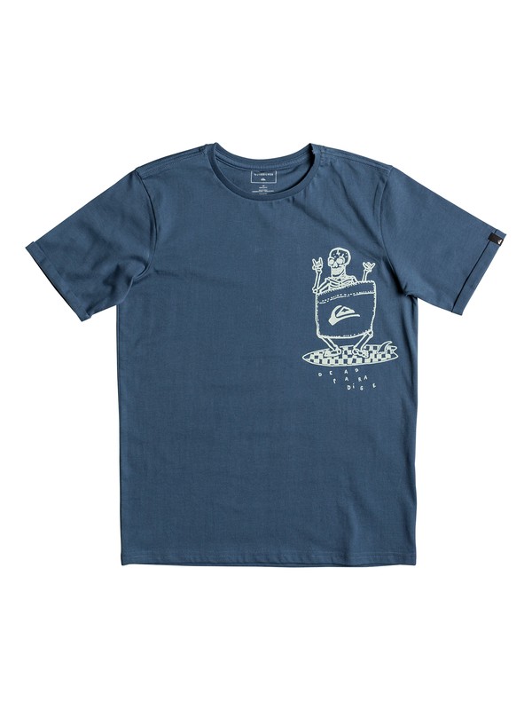 quiksilver, Classic Kanu - T Shirt col rond, REAL TEAL (bpr0) 0 Classic Kanu - T Shirt col rond Bleu EQBZT03665 Quiksilver