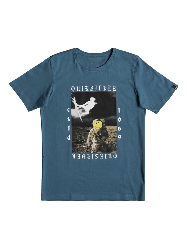 quiksilver, Classic Kelalani Nalu - T Shirt col rond, REAL TEAL (bpr0) 0 Classic Kelalani Nalu - T Shirt col rond Bleu EQBZT03678 Quiksilver