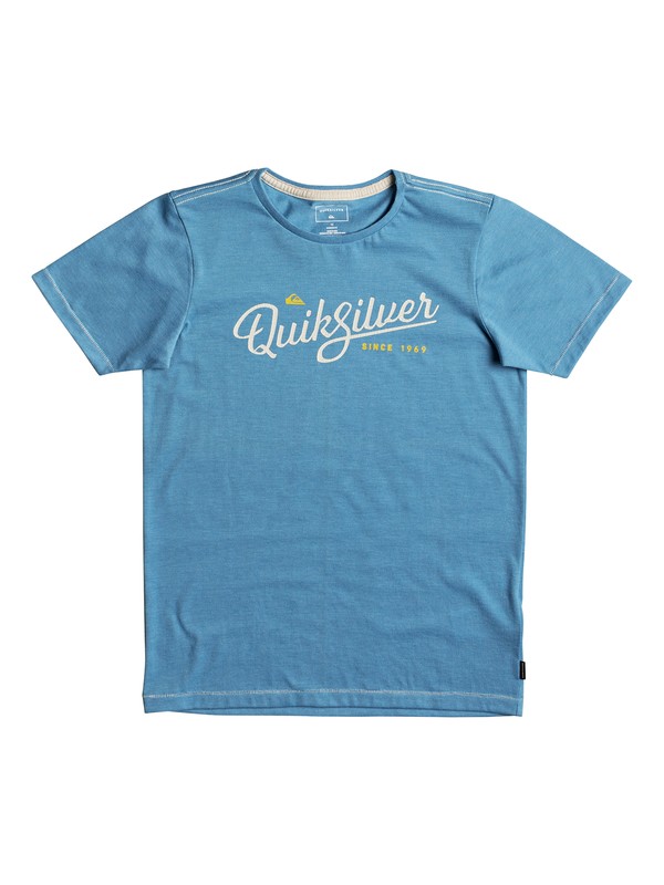 quiksilver, Heather Wavey Glaze - T Shirt col rond, MALIBU HEATHER (bmah) 0 Heather Wavey Glaze - T Shirt col rond Bleu EQBZT03693 Quiksilver