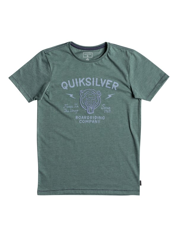 quiksilver, Heather Oldcat Vibes - T Shirt col rond, TRELLIS HEATHER (bkwh) 0 Heather Oldcat Vibes - T Shirt col rond Bleu EQBZT03694 Quiksilver