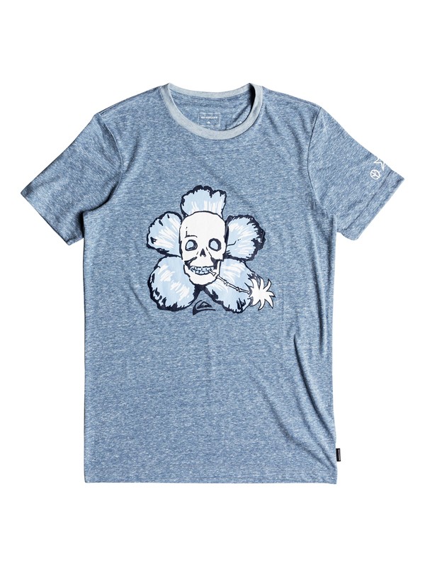 quiksilver, Triblend Magic Flower - T Shirt col rond, REAL TEAL HEATHER (bprh) 0 Triblend Magic Flower - T Shirt col rond Bleu EQBZT03695 Quiksilver