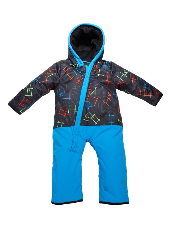 quiksilver, Little Rookie Baby Suit, STICKERFREEZED CAVIAR (kvk4) 0 Little Rookie Baby Suit EQIJK00004 Quiksilver