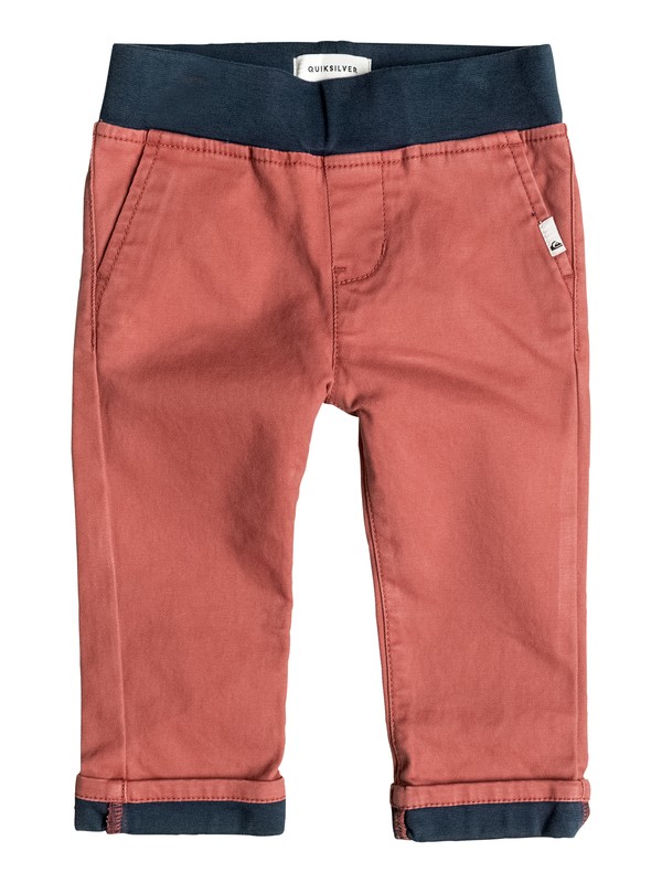 quiksilver, Krandy Contrast - Pantalon chino, BARN RED (rqj0) 0 Krandy Contrast - Pantalon chino Rouge EQINP03019 Quiksilver