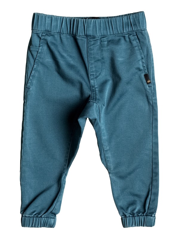 quiksilver, Fonic - Pantalon de jogging en sergé, INDIAN TEAL (bqk0) 0 Fonic - Pantalon de jogging en sergé Bleu EQINP03020 Quiksilver