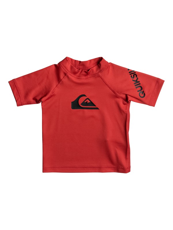quiksilver, Baby All Time Short Sleeve Rashguard, QUIK RED (rqr0) 0 Baby All Time Short Sleeve Rashguard Red EQIWR03010 Quiksilver