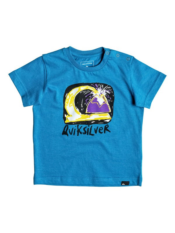 quiksilver, Classic Magic Volcano - Tee-Shirt, VALLARTA BLUE (byh0) 0 Classic Magic Volcano - Tee-Shirt Bleu EQIZT03023 Quiksilver