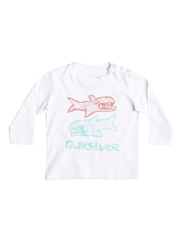 quiksilver, Classic Double Fish - Tee-Shirt à manches longues, WHITE (wbb0) 0 Classic Double Fish - Tee-Shirt à manches longues Blanc EQIZT03027 Quiksilver