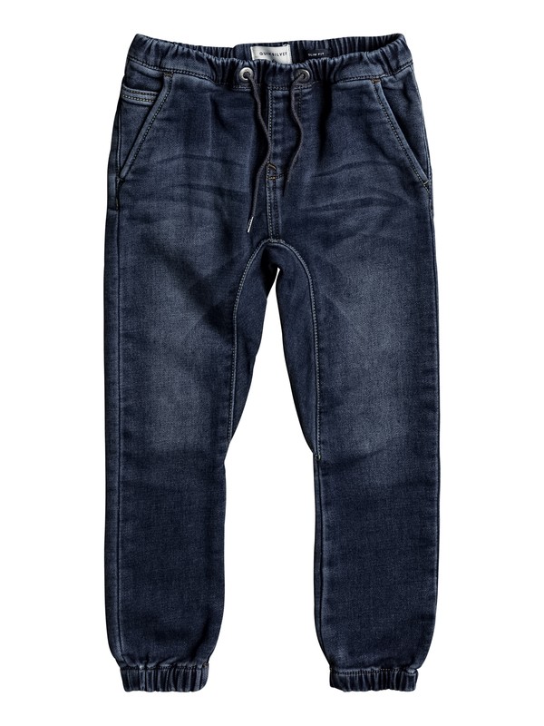 quiksilver, Fonic Hash Blue - Pantalon de jogging en denim coupe slim, HASH BLUE (bpyw) 0 Fonic Hash Blue - Pantalon de jogging en denim coupe slim EQKDP03067 Quiksilver