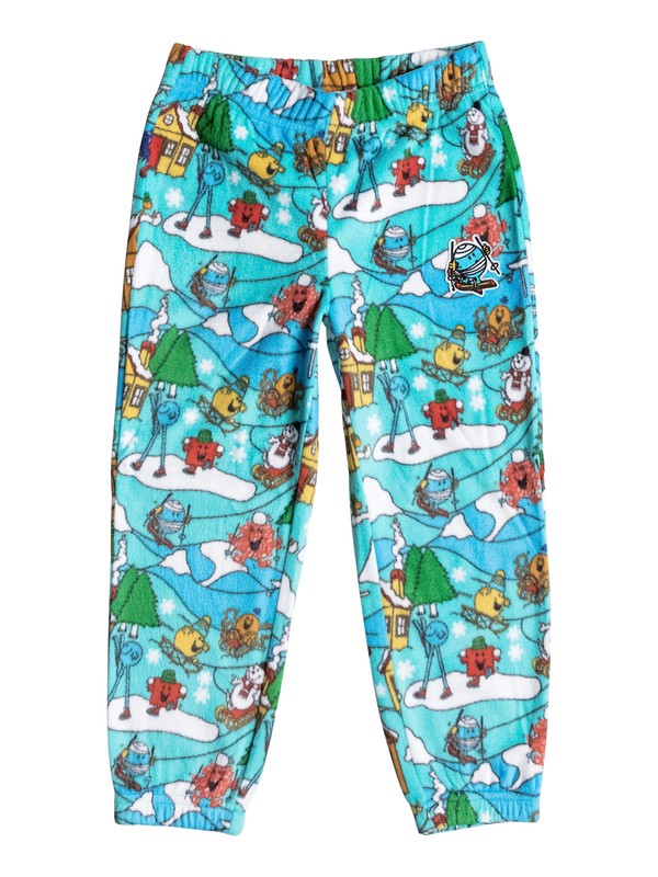 quiksilver, Mr Men Aker - Under Layer Fleece Bottoms, MR MEN FUN TIMES (wbk6) 0 Mr Men Aker - Under Layer Fleece Bottoms White EQKFB03051 Quiksilver