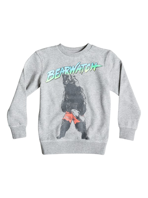 quiksilver, Crew Bear Watch - Sweatshirt, LIGHT GREY HEATHER (lgh) 0 Crew Bear Watch - Sweatshirt Gris EQKFT03123 Quiksilver