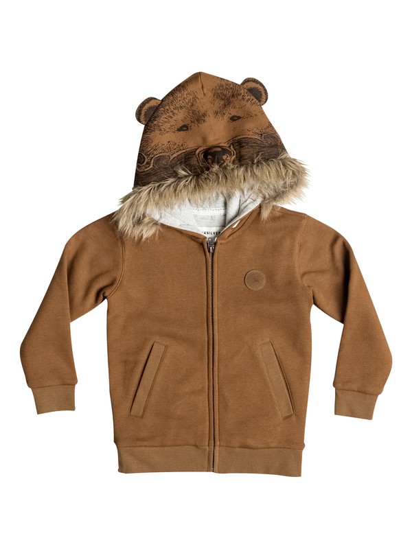 quiksilver, Bear - Sweat a capuche zippé, BEAR (cqf0) 0 Bear - Sweat a capuche zippé Marron EQKFT03143 Quiksilver